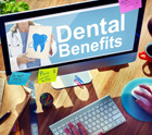 Computer screen with Dental Benefits written on it